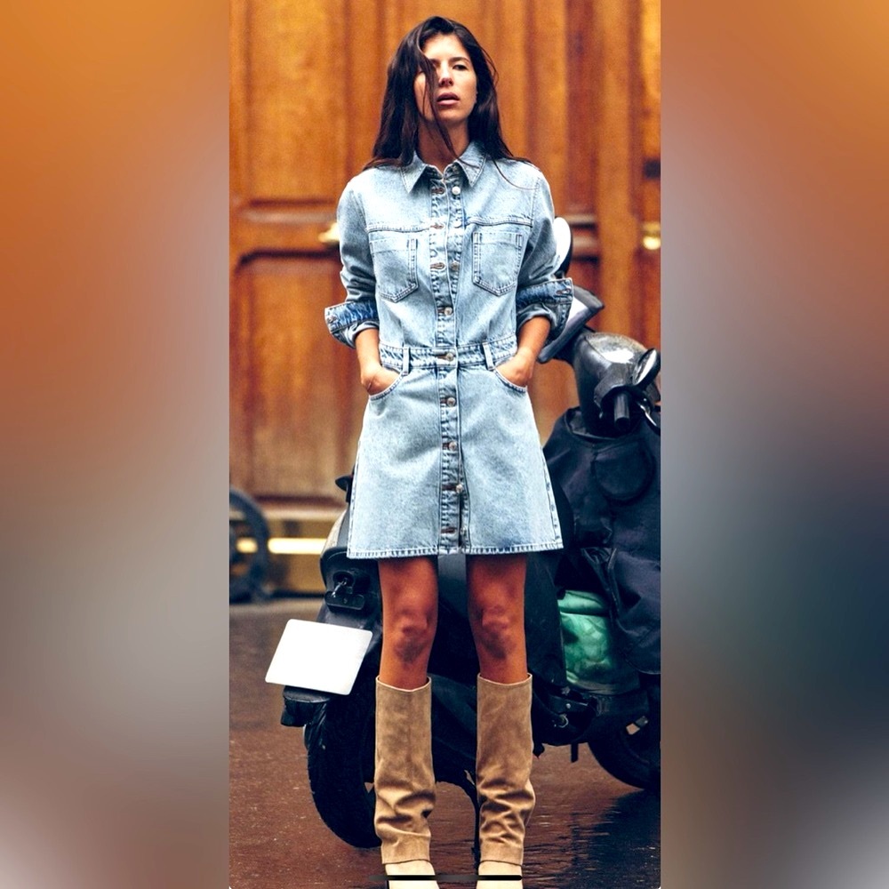 Extra small Zara Denim mini dress new with tags!